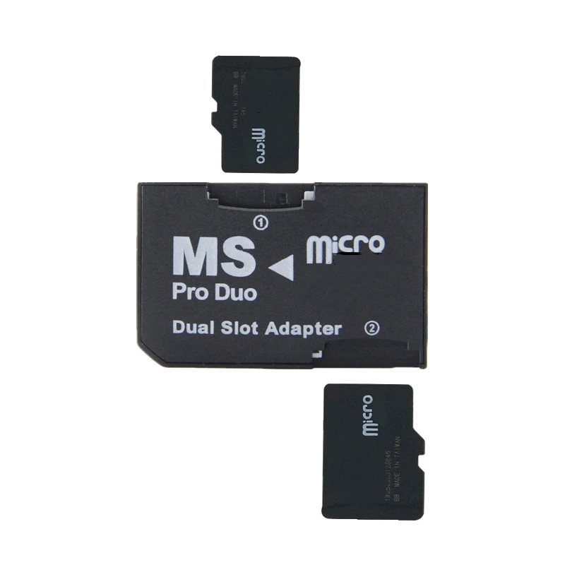 Двойной 2 слота Micro Memory TF на карту памяти MS Card Pro Duo адаптер для PSP 64 Мб до 8 Гб карта +