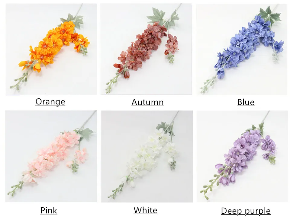 87 см фиолетовый delphinium DIY букет орхидей Шелковый гиацинт Континентальный Искусственные цветы Свадебные, домашние, вечерние, рождественские украшения