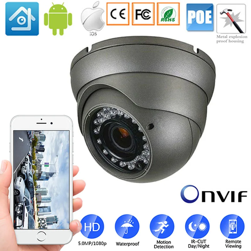 Камера видеонаблюдения CMS XMEYEOnvif POE P2P xmeye металлический корпус 1080P 3 Мп 5 H.265/H.264 IP