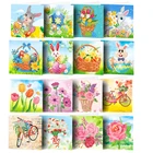 Пасхальный подарок сделай сам, алмазная картина, алмазная поздравительная открытка, кролик, яйцо, букеты, фигурки, мозаика ручной работы, алмазная вышивка, праздничный подарок