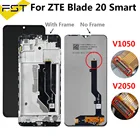 ЖК-дисплей с сенсорным экраном для ZTE Blade 20 Smart, 6,49 дюйма, V1050, V2050, с дигитайзером в сборе и рамкой