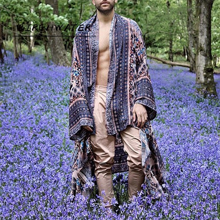 Мужская винтажная дышащая Пляжная футболка с принтом в этническом стиле 2020 |