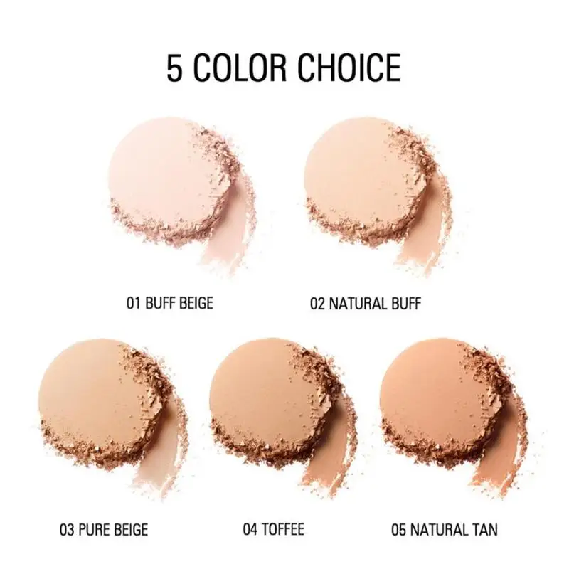 

Makeup Setting Pressed Powder Shrink Pores Invisible Mate Compact Powder Oil Control Matte Make Up Natural Finish Face
