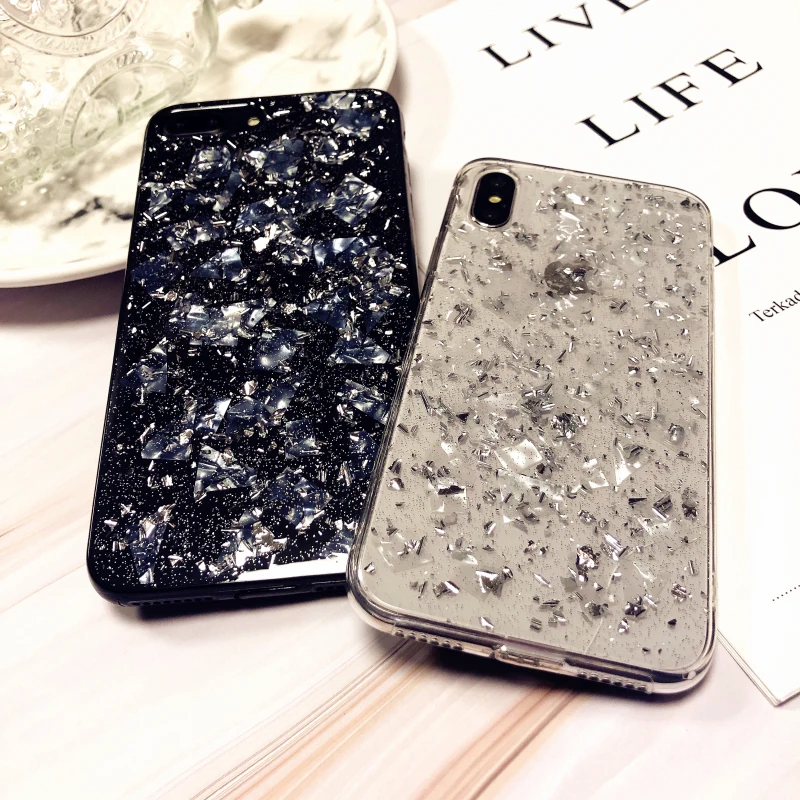 Роскошный блестящий чехол Dream Conch для iPhone X XS MAX XR прозрачный мягкий силиконовый 8 7 6