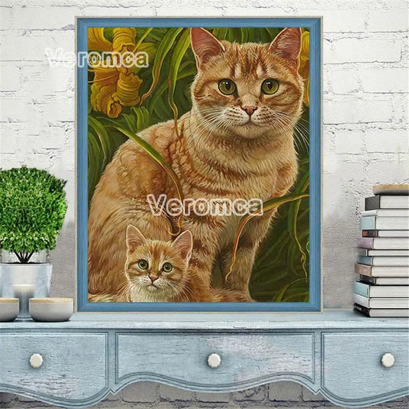 Алмазная живопись наборы для вышивки крестиком кошка животное полная мозаика