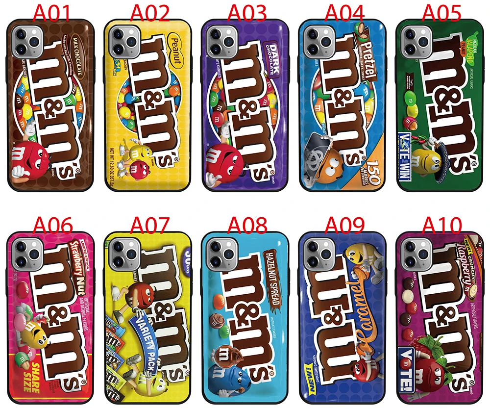 

For ZTE Blade V30 Vita V2022 A71 A51 Lite A31 Plus L210 L9 Nubia Z30 Pro Soft TPU M&Ms Chocolate Back Cover Silicone Phone Case