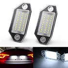Автомобильный светодиодный светильник для номерного знака, 2 шт., для Ford Mondeo MKIII45D 2000-2007, без ошибок, Canbus 6000K, белый номерной знак, Запасная лампа