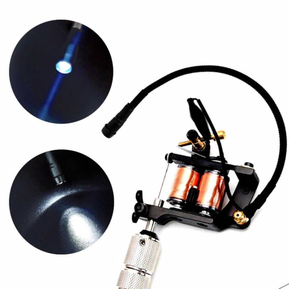 

2pcs Disposable Tattoo Supplies Accessories Adjustable LED Lights For Machine Gun Kit Supply Convenient Permanent Lightening