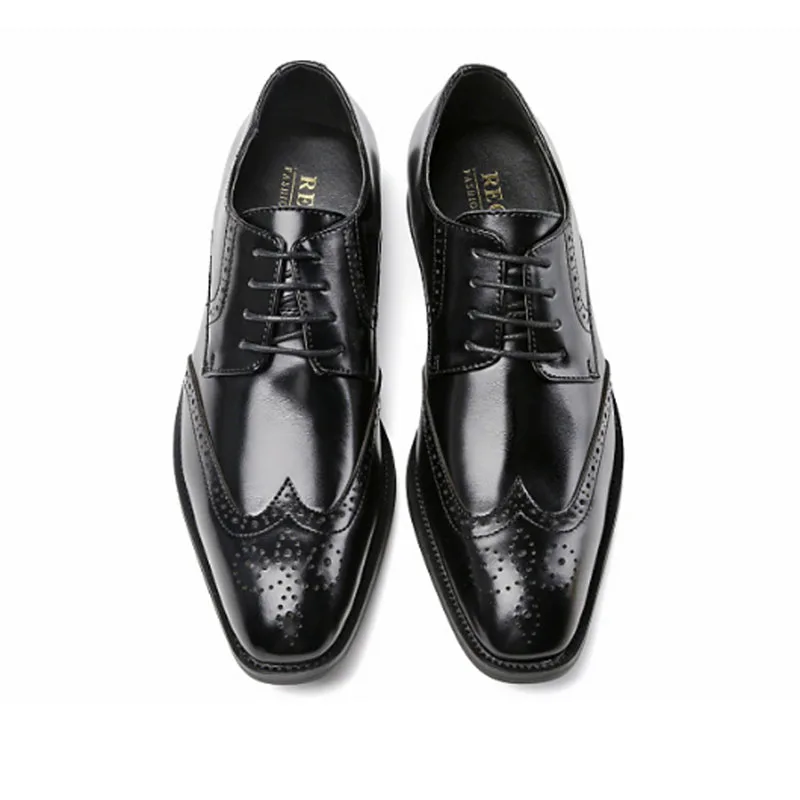 

Men's Oxford Shoes Men's dress shoes fashionable hand polished pointed lace up wedding shoes office formal shoes men's leather