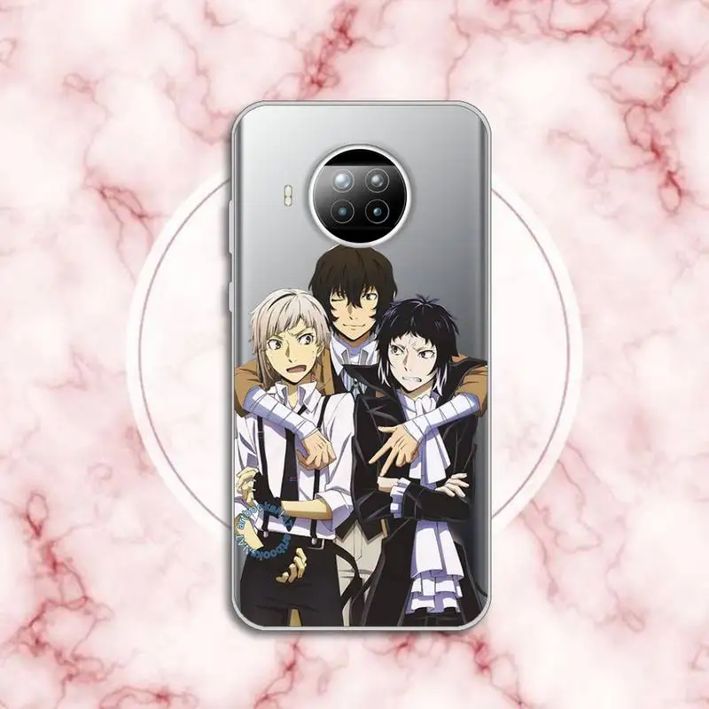 

bungou stray dogs Anti-fall luxury Phone Case cover Transparent for Xiaomi Redmi note 10 t 8 9 pro lite 11
