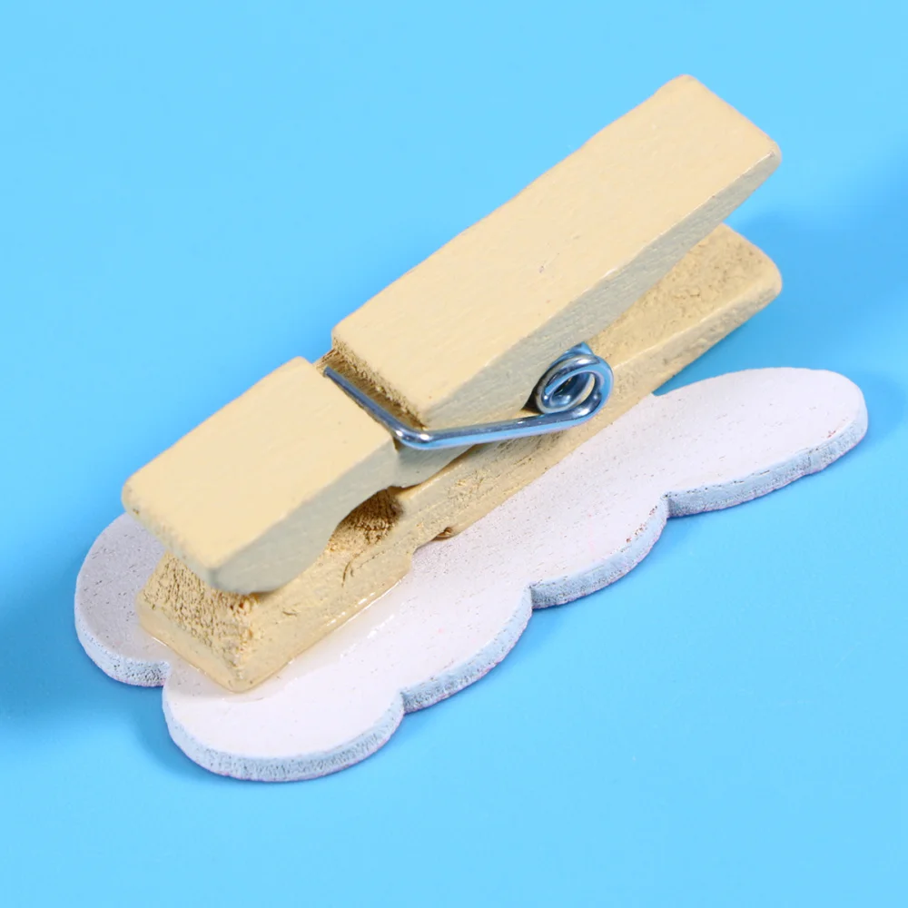 

10pcs Lovely Rabbit Wooden Pegs Photo Clips Note Memo Holder Easter Party Favor