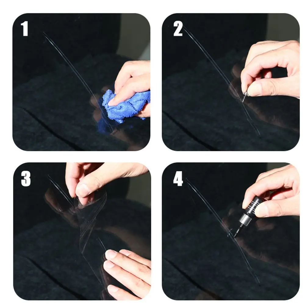 

Automotive Glass Nano Repair Fluid Car Window Glass Crack Chip Repair Kit Window Screen Curing Glue Tools