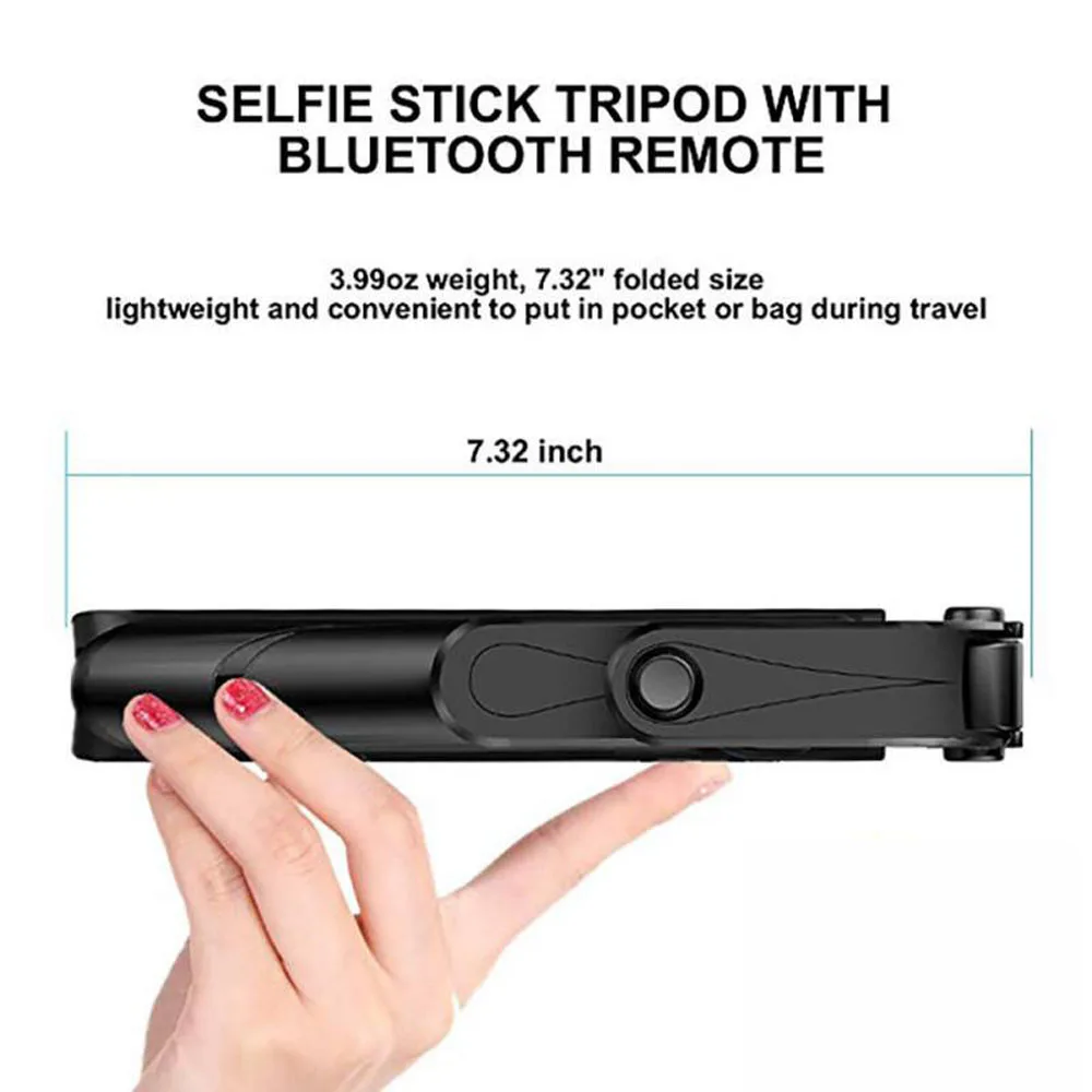 

360 Extendable Wireless Selfie Stick Telescopic Monopod Bluetooth Remote Tripod Multifunctional Phone Holder Desktop Stand