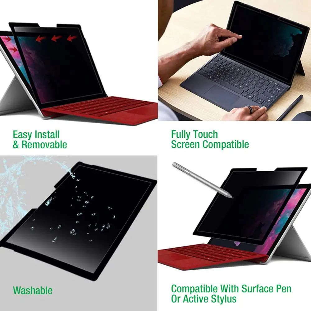 Защитная пленка для экрана защитная против шпионов съемный фильтр Microsoft Surface Pro 6 5