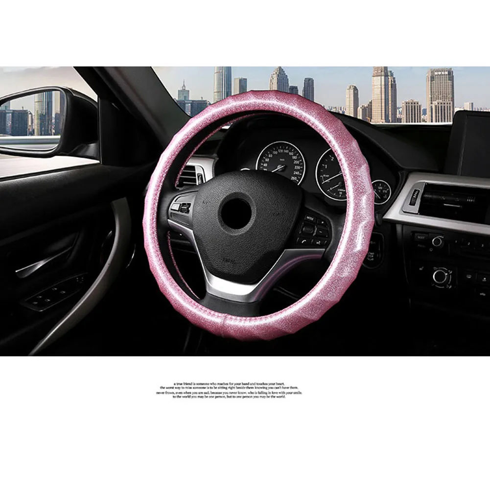 Colorful Pink Purple Red Car Steering Wheel Covers Women Covered Steering-Wheel Case Interior Accessories | Автомобили и