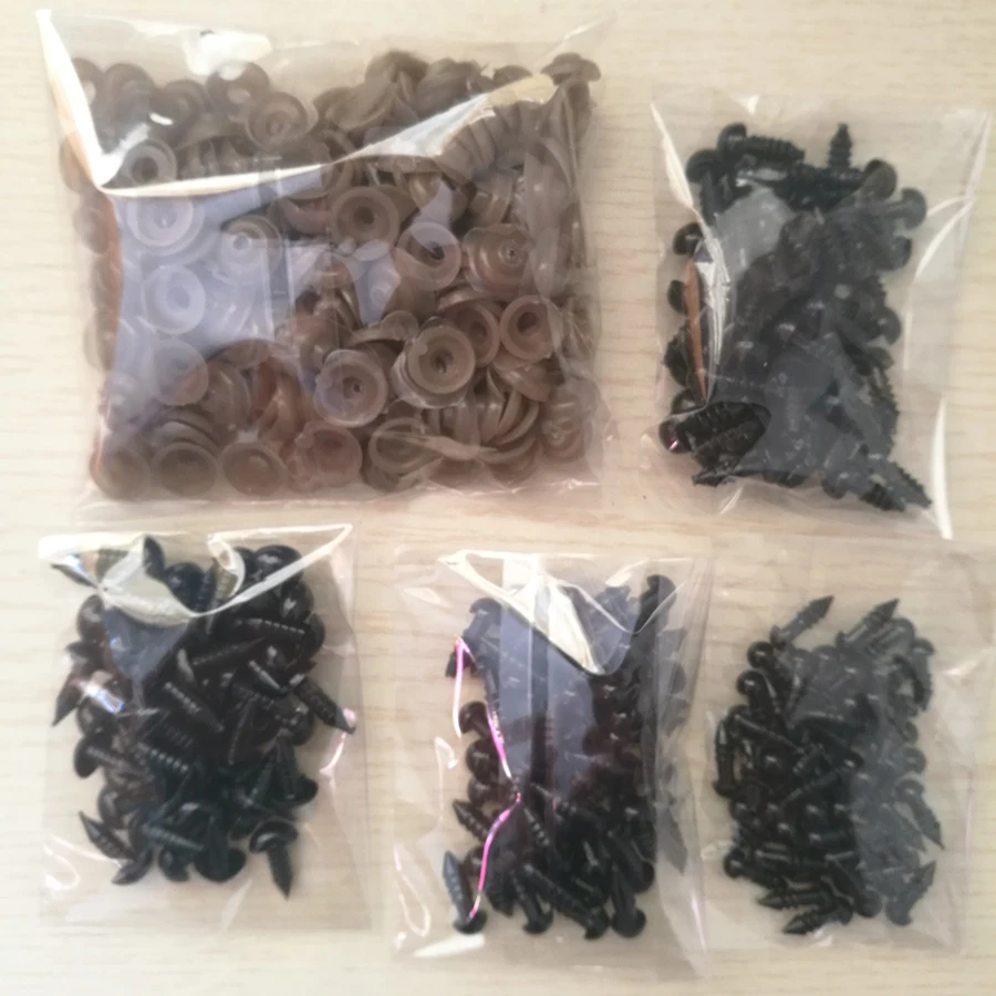 200 шт. черные пластиковые глаза для кукол безопасные нос плюшевого мишки мягкие