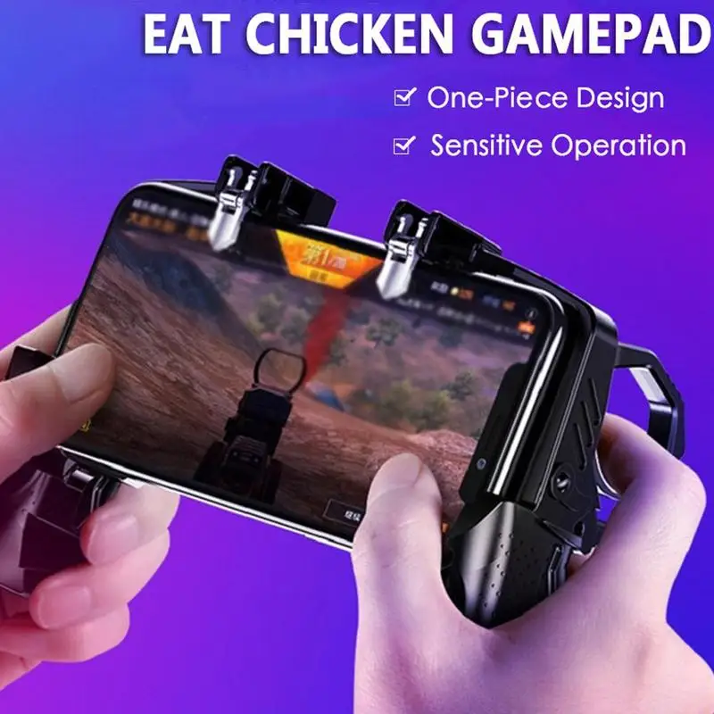 

K21 Game Controller Metal Button Auxiliary Games Control Gamepad for 4.7-6.5inch Mobile Phone Joystick Trigger Gaming Accesories