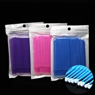 100 шт.пакет ресниц микрокисти одноразовые для удаления ресниц ватный тампон макияж для наращивания ресниц микро кисточка