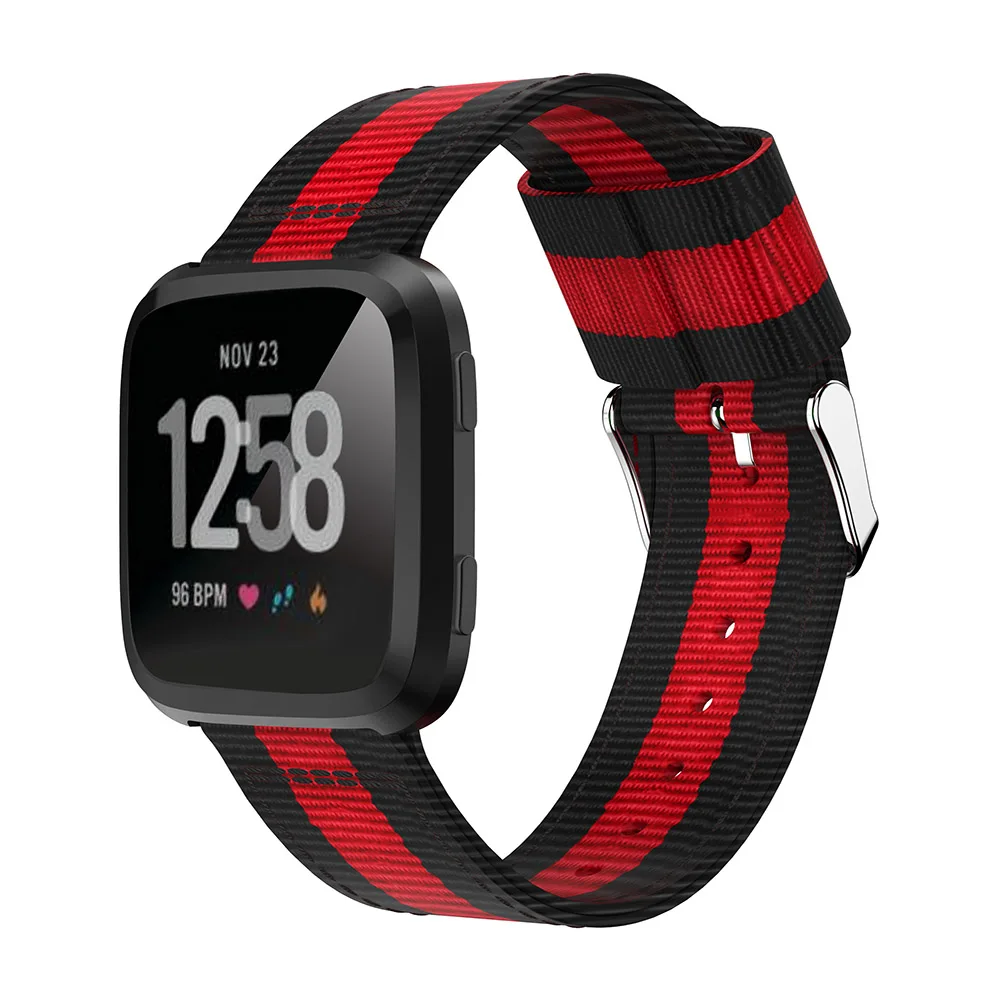 Спортивный сменный нейлоновый ремешок для Fitbit Versa дышащий регулируемый часов с
