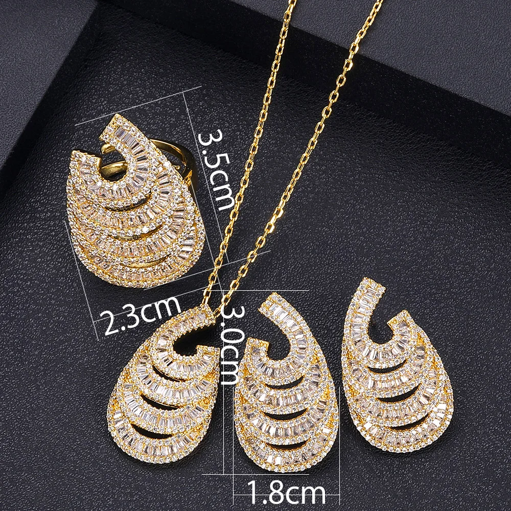 Jankelly роскошные круглые браслеты кольца наборы модные Дубай серебряные Свадебные