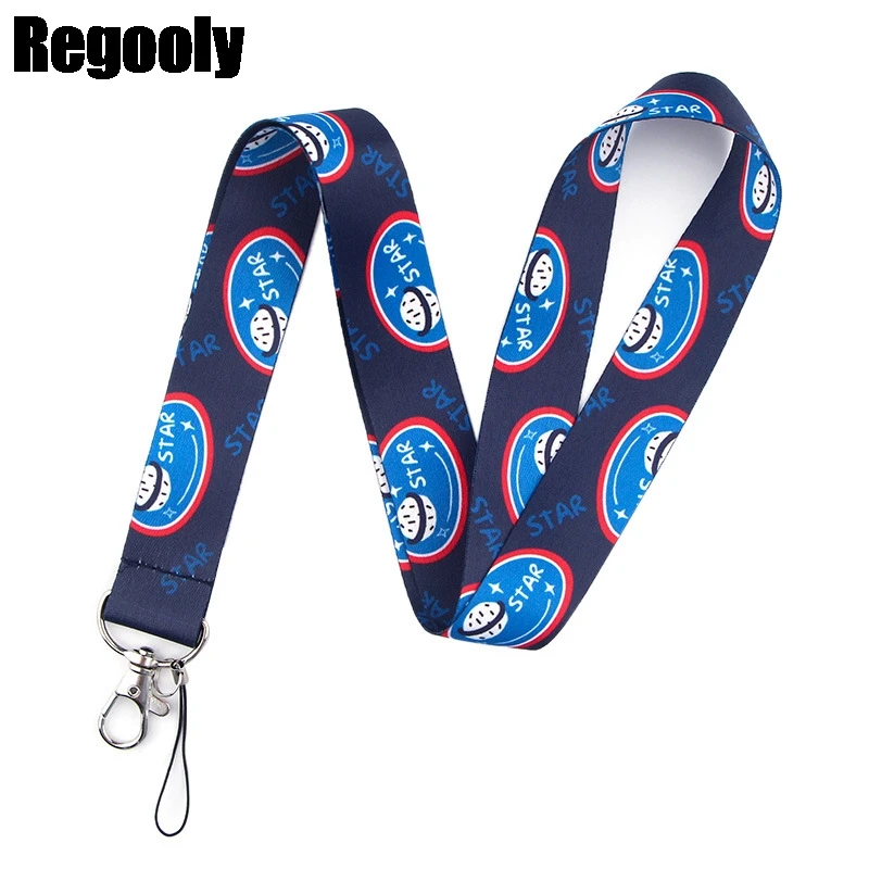 

Happy Planet Neck Strap Lanyard keychain Mobile Phone Strap ID Badge Holder Rope Key Chain Keyrings cosplay Gift webbings ribbon