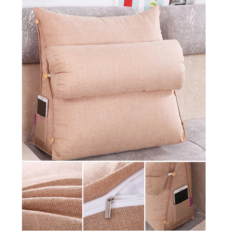 Стерео кресло для кровати треугольная Подушка с ремнем на талии моющаяся