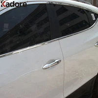 for hyundai tucson ix35 ix 35 2010 2014 2015 car window trim surroud frame moulding cover sticker exterior accessories 10pcs