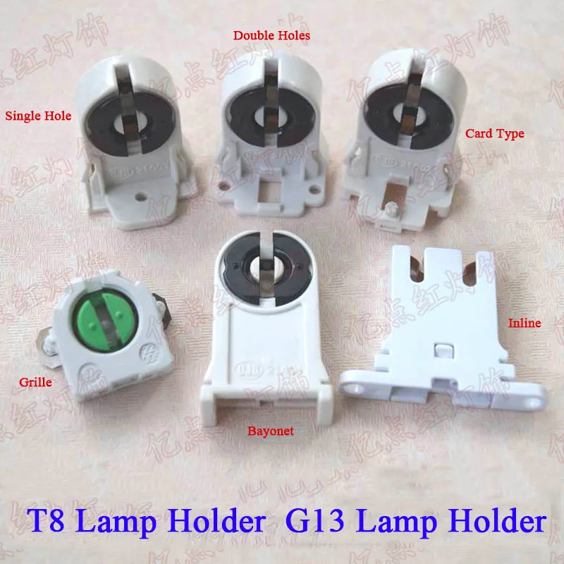 

G13 T8 Lamp Holder Base Display Light Socket Aging Test Lamp Base LED Fluorescent Tube Integrated Bracket Ligt Socket
