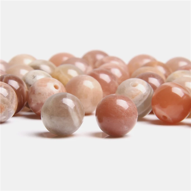 

Natural orange Sunstone gem stone Beads 8mm 10mm Round Loose Spacer Beads for jewelry making bracelet necklace women handmade