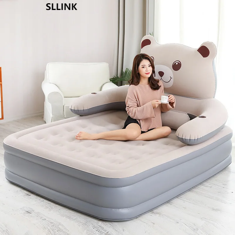 

Матрас надувной для 2 человек, матрас надувной для дома, спальни, пляжа, ленивый диван, надувная кровать