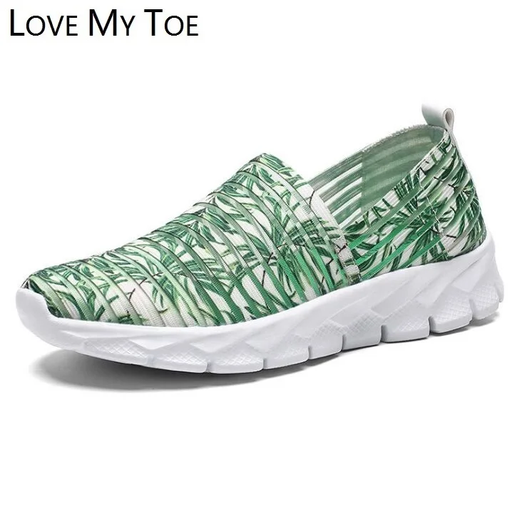 Женская спортивная обувь на платформе Повседневная Зеленая дышащая для