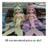 new 30cm doll 16 11 joint bjd mermaid princess doll 11 joint movable fashion simulation dress up set girl dress up toy diy gift
