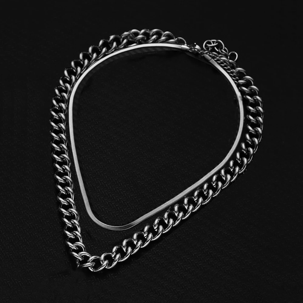 Винтажное ожерелье MinaMaMa из нержавеющей стали с крупной цепью для женщин и