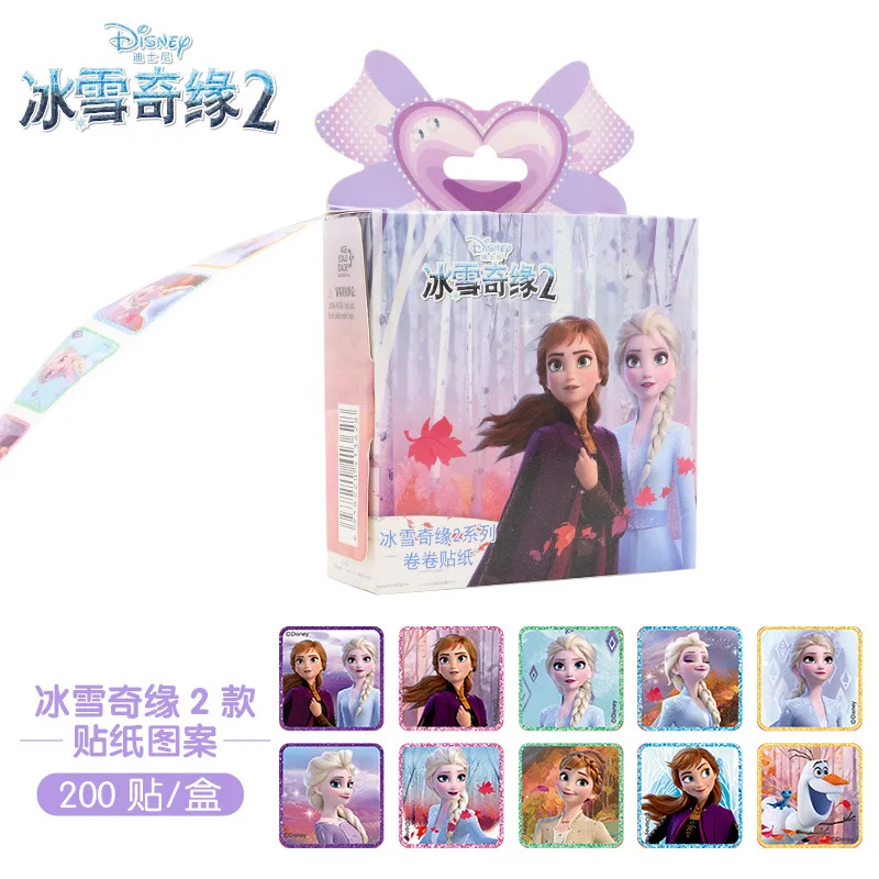 

New Cartoon Disney Stickers Frozen Princess reward stickers set with original box Mickey Sofia Removable Sticker Girl Toy Gift