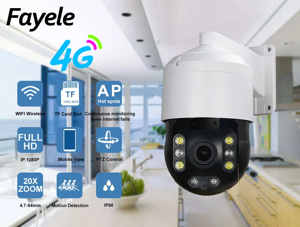 H.265 мини 3g 4G Беспроводной IP Скорость купольная ptz-камера 1080P WI-FI Камера 360 Поворот 2MP 20X Оптический зум 2-полосная аудио P2P сим-карты SD