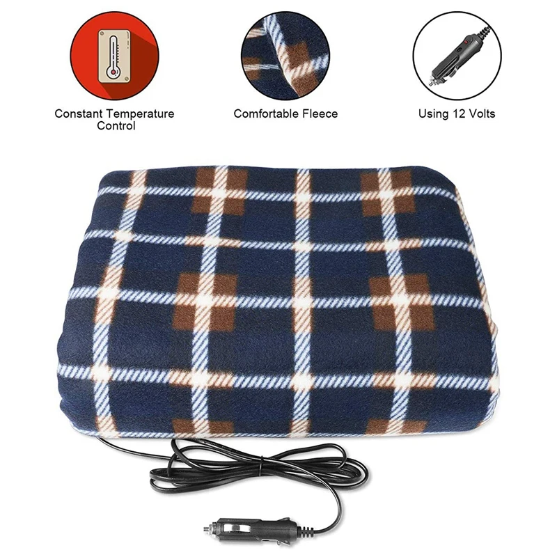 12V Электрическое автомобильное одеяло с подогревом мягкое толстое для
