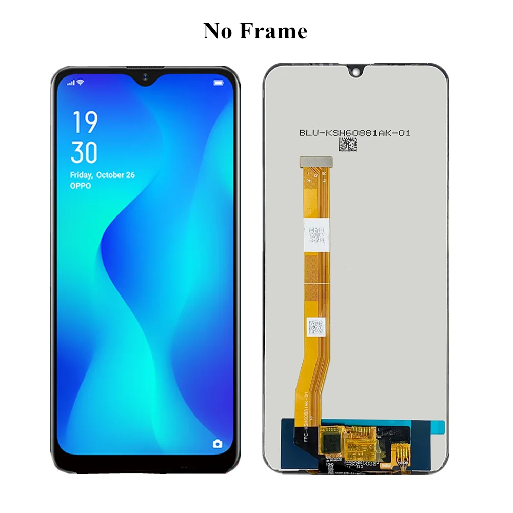 original 6 1 for oppo a1k lcd cph1923 with frame for realme c2 rmx1941 lcd display touch screen digitizer assembly replacement free global shipping