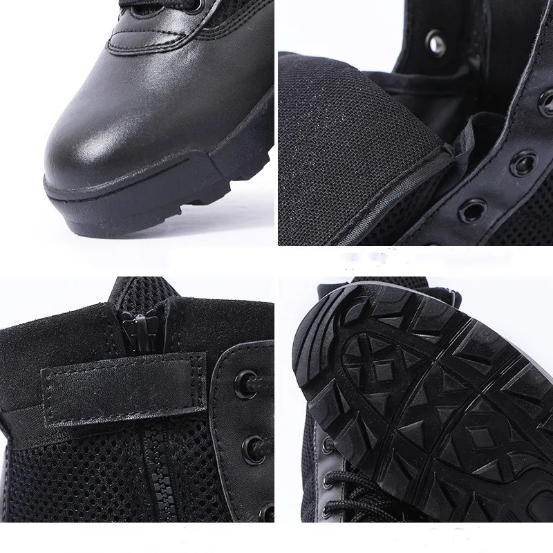 

Summer Mesh Breathable Tactical Combat Boots Men Women Outdoor Hiking Sports Shoes 38-45 Size Ultralight Military Training Shoes