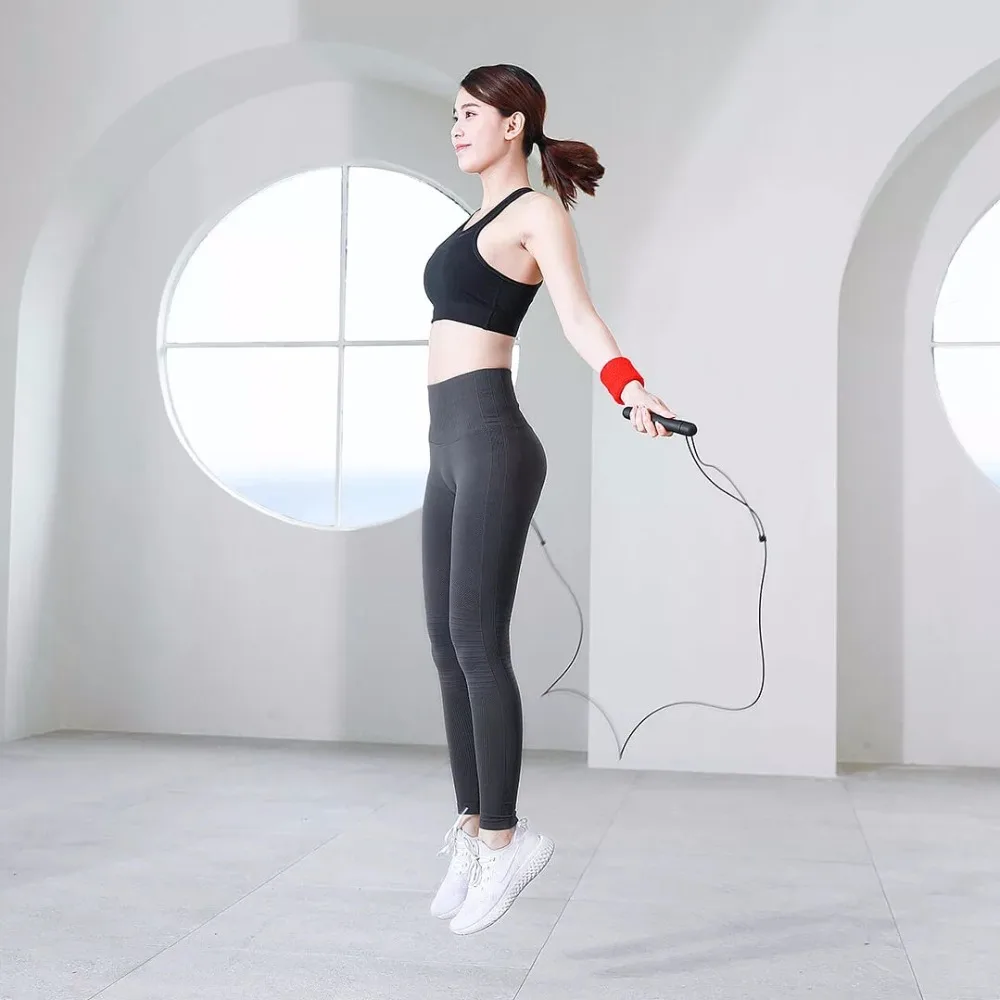 Новейший Xiaomi mijia YUNMAI умный тренировочный Скакалка приложение запись данных USB Перезаряжаемый Регулируемый износостойкий Скакалка прыжки