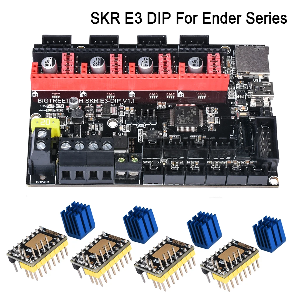 BIGTREETECH SKR E3 DIP V1.1 32 бит материнская плата с TMC2208 TMC2130 SPI драйвер для Ender 3/5 Pro VS GEN L SKR V1.3 SKR MINI E3
