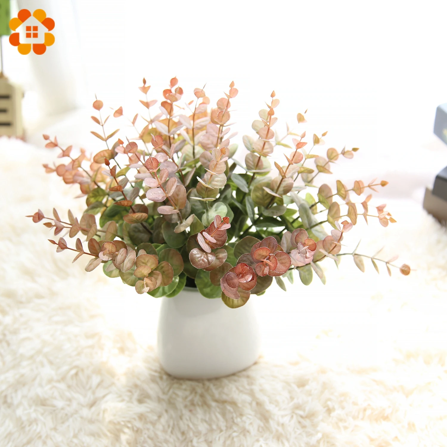 Искусственные листья травы 1 ветка DIY Пластиковые Зеленые растения поддельные