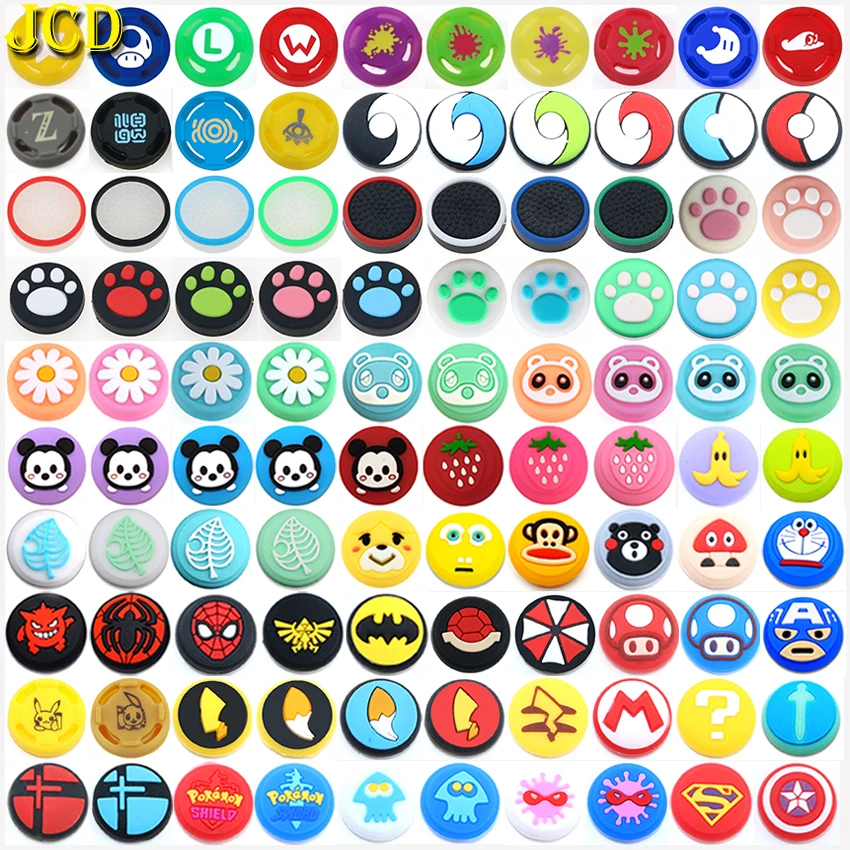 

JCD 100PCS Silicone Analog Thumb Grips Caps for Nintend Switch Lite NS JoyCon Controller Stick Skin for Joy Con Joystick Cover
