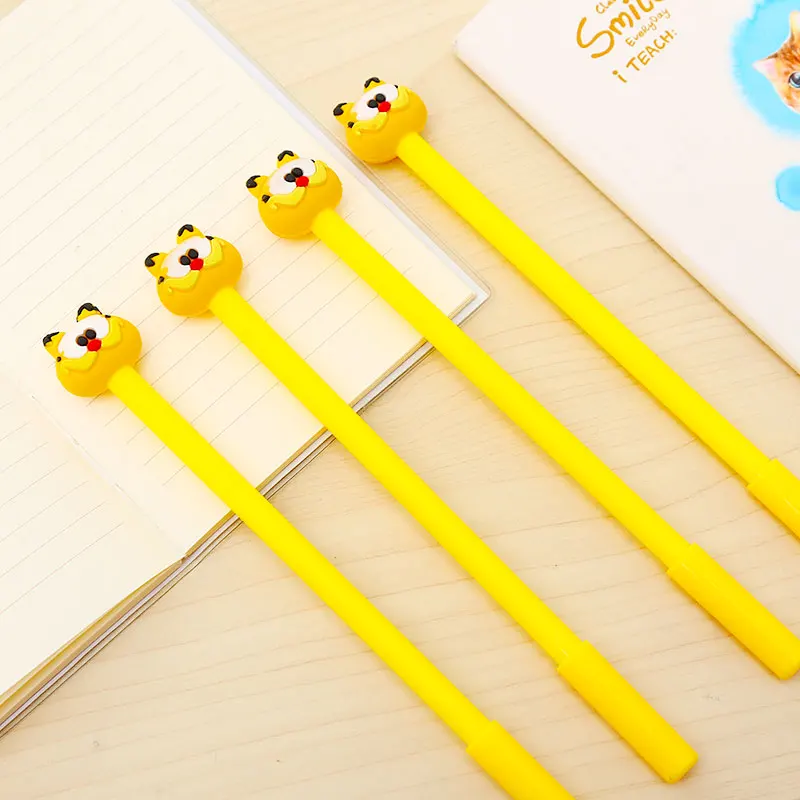 Funny Kawaii Cat Gel Pen Cute Anime Kawai Stationery School Office Store Supplies Kids Cartoon Stationary Black Blue Ink Thing | Канцтовары