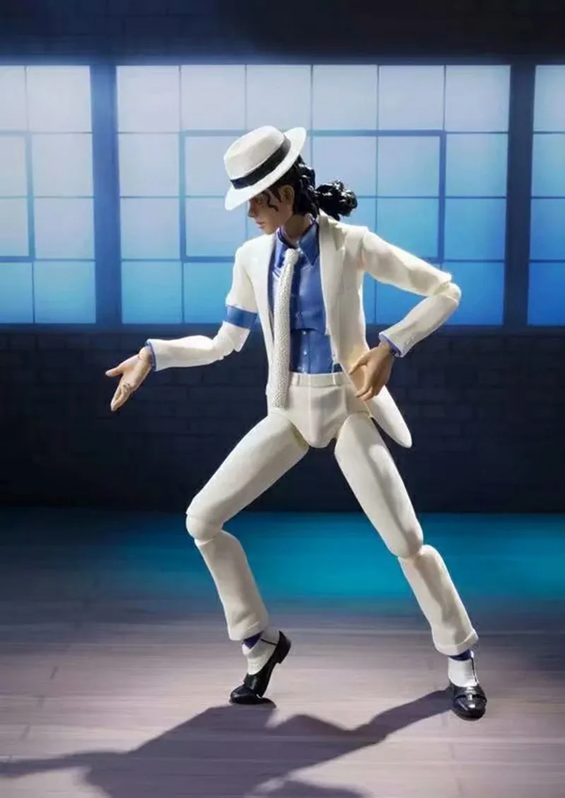 SHF Michael Jackson Figure Smooth Criminal Moonwalk Anti-gravity Action Model Toy Doll Gift |