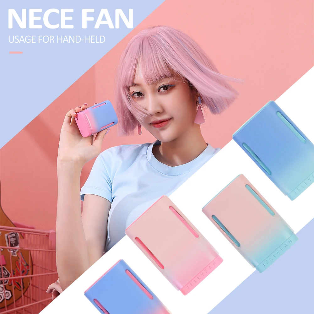 Мини вентилятор на шею портативный беслопастной USB перезаряжаемый бесшумный