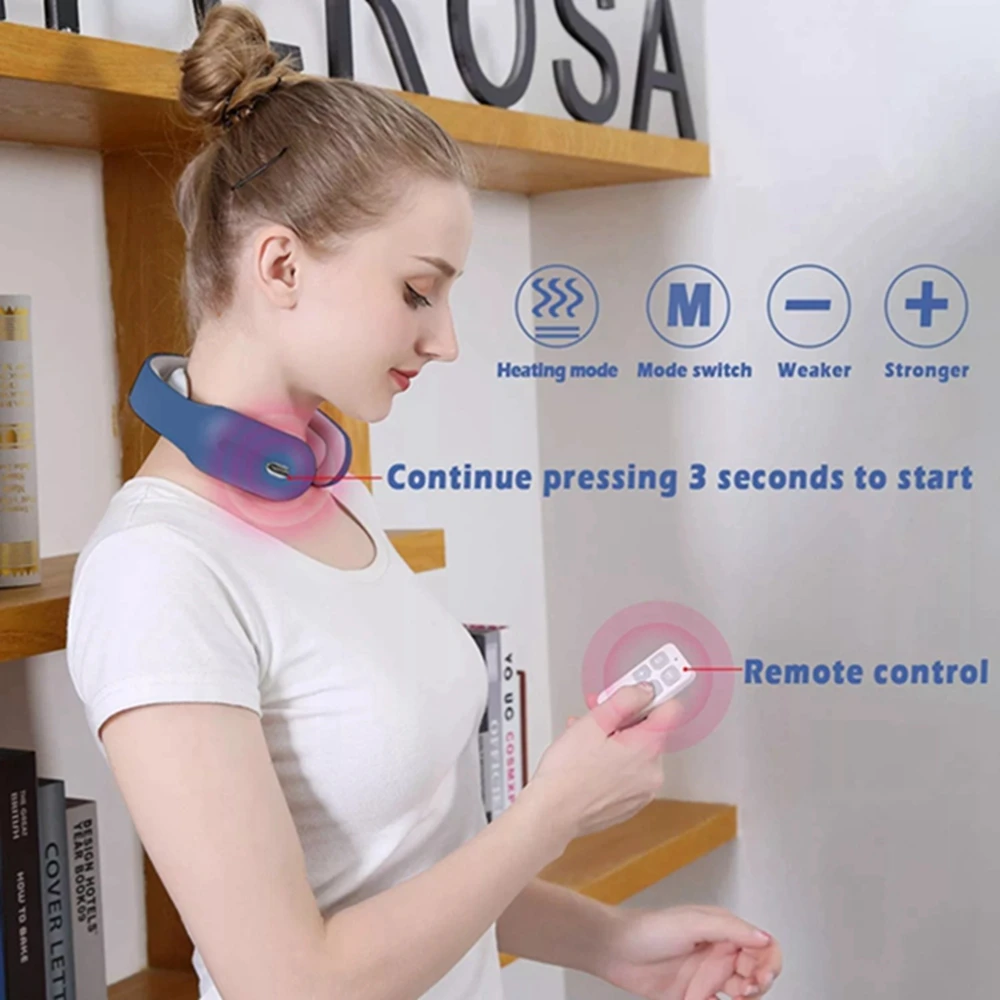 

Smart Electric Neck Massager Hot Compress Shoulder Pain Relief Tool Infrared Health Relaxation Cervical Remote Control Massger
