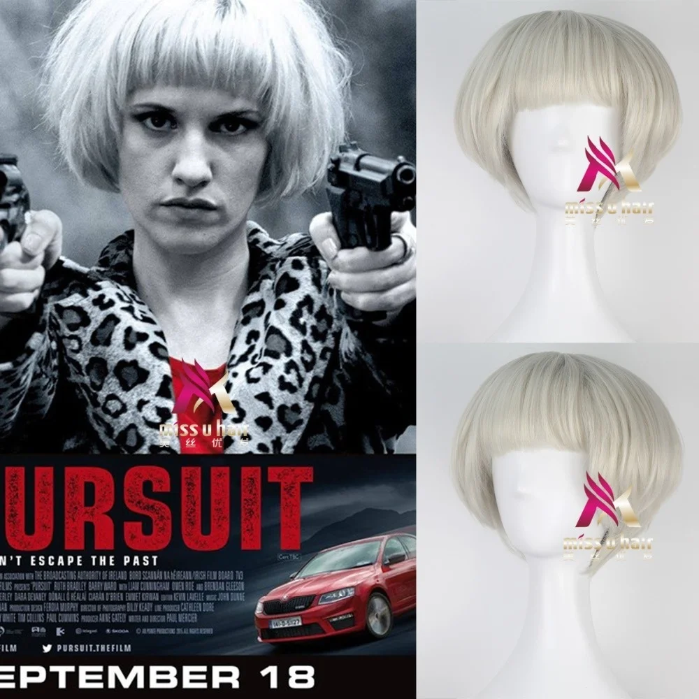 Halloween Pursuit Women Grainne cosplay Wig gold Short Bob Haircut Cosplay hair Role Play costumes +wig cap | Тематическая одежда