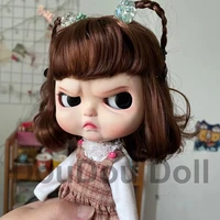 icy nbl blyth doll 16 joint body 30cm bjd toys white shin sculpting and makeup handmade matte face fierce and chubby doll