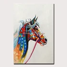 Настенная картина Mintura для гостиной, картины маслом на холсте, ручная роспись, крутая лошадь, декор для отеля, домашний декор, настенное искусство, без рамки