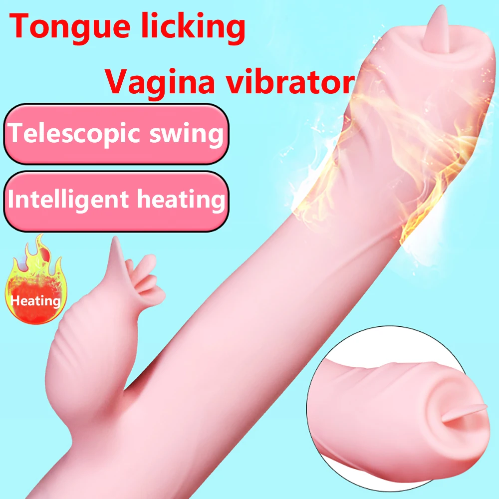 Фаллоимитатор языка вибратор для женщин телескопический с подогревом лизания